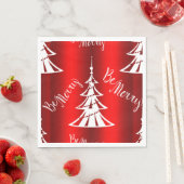 Wees prettig rood kerstfeest servet (Insitu)