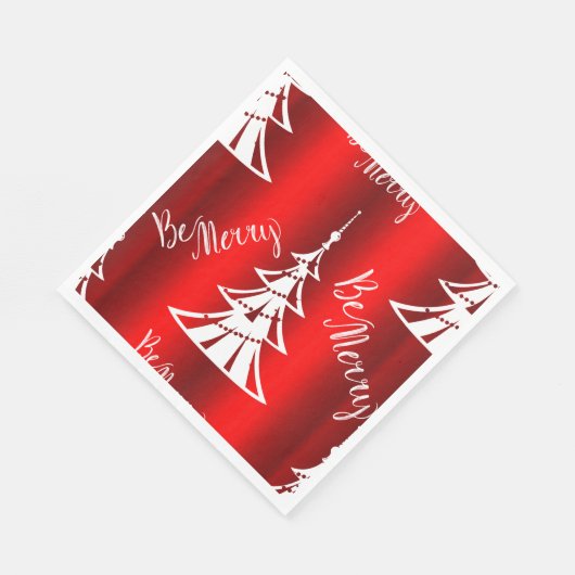 Wees prettig rood kerstfeest servet (Hoek)