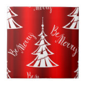 Wees prettig rood kerstfeest tegeltje (Voorkant)