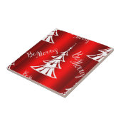 Wees prettig rood kerstfeest tegeltje (Zijkant)
