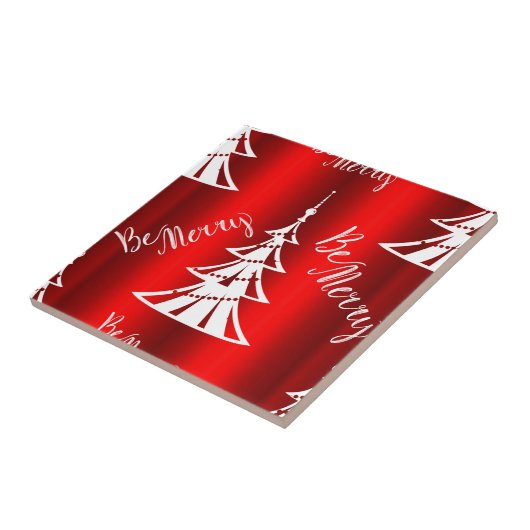 Wees prettig rood kerstfeest tegeltje (Zijkant)