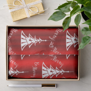 Wees prettig rood kerstfeest tissuepapier