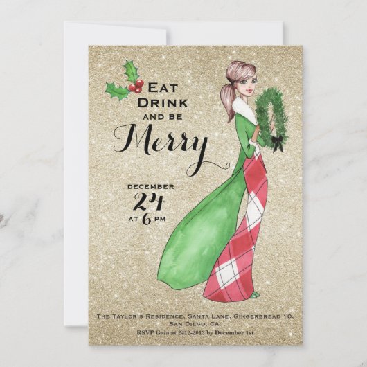 Wees prettige feestdagen kaart (Voorkant)