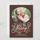 Wees prettige feestelijke fotokaarten feestdagenkaart (Voorkant)