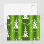 Wees prettige groene kerstbomen briefkaart (Voorkant / Achterkant)
