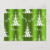 Wees prettige groene kerstbomen briefkaart (Voorkant)