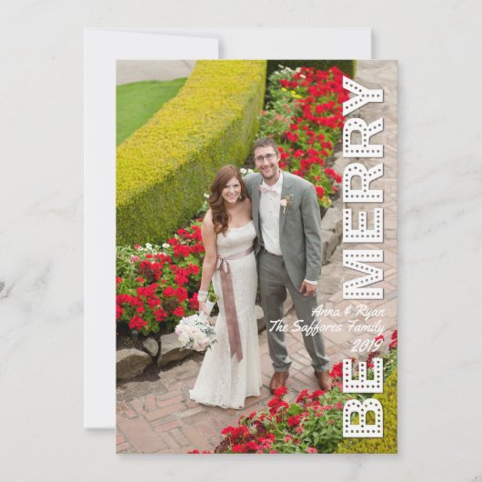 Wees prettige kerstfeestdag fotokaart feestdagenkaart (Voorkant)