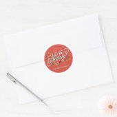 Wees prettige kerstfeestjes ronde sticker (Envelop)