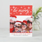 Wees prettige kerstkaart (Staand voorkant)