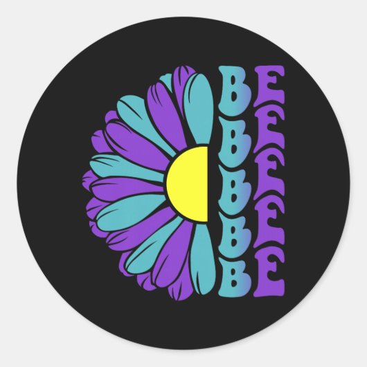 Wees Preventie Bewustzijn Suower Ronde Sticker (Voorkant)