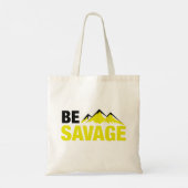 Wees primitief tote bag (Achterkant)