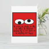 Wees raar bedankkaart (Staand voorkant)