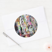 Wees raar ronde sticker (Envelop)