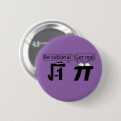 Wees rationeel! Echte! Ronde Button 5,7 Cm (Voorkant /achterkant)