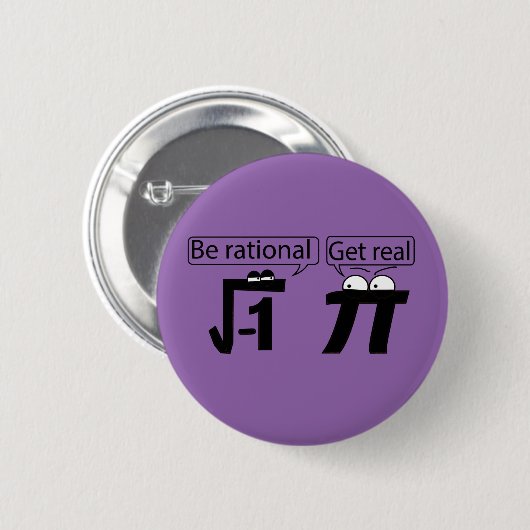 Wees rationeel! Echte! Ronde Button 5,7 Cm (Voorkant /achterkant)