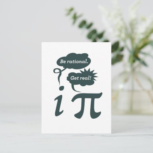 wees rationeel! Realiseer je! Briefkaart (Staand voorkant)