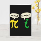 Wees Realistisch Wees Rationeel Grappige Pi Wiskun Kaart (Gele Bloem)