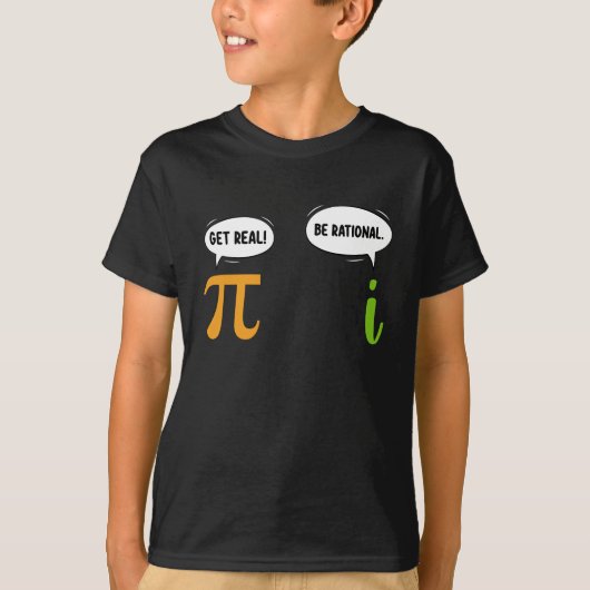 Wees Realistisch Wees Rationeel Grappige Wiskunde T-shirt (Voorkant)