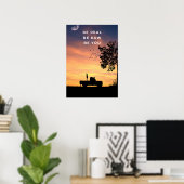 Wees reëel. Wees rauw. Wees jezelf. Inspirerend Poster (Thuiskantoor)