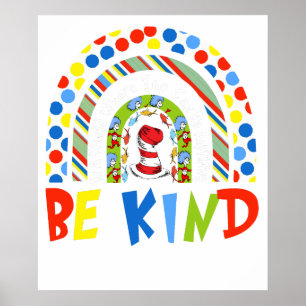 wees regenboog grinnik poster