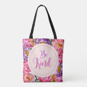 Wees roze Peony-Canvas tas (Achterkant)