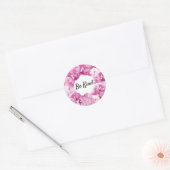 Wees roze Sticker met ronde adem (Envelop)