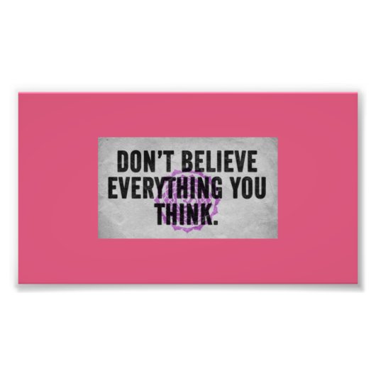 Wees sceptisch foto afdruk (Voorkant)