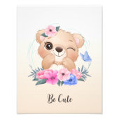 Wees Schattig Dieren Kraam Muur Kunst Foto Afdruk (Voorkant)