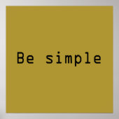 wees simpel poster (Voorkant)