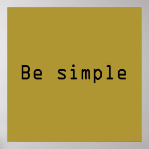 wees simpel poster