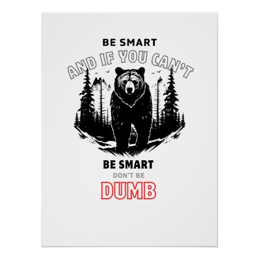 Wees slim - Beer Camping Perfect Poster (Voorkant)