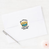 Wees slim speel geen drumstel grappig drumgrapje ronde sticker (Envelop)