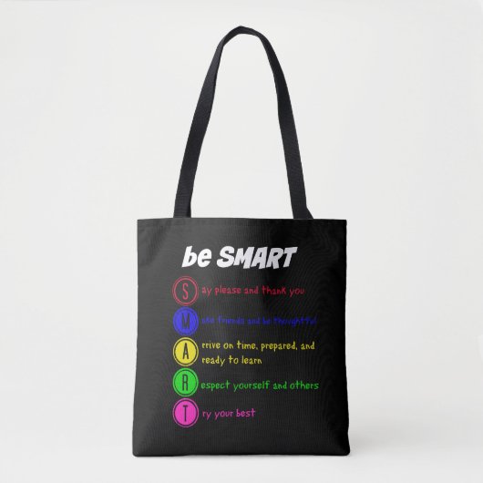 Wees slim tote bag (Voorkant)
