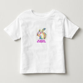 Wees slim. Wees kleurrijk - Waterverf eekhoorn Kinder Shirts