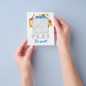 Wees Slim – Woordzoeken Wilde Dieren Flyer (Hand)