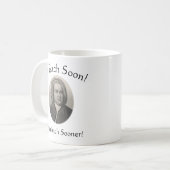 Wees snel Bach! Offenbach eerder! Grappige muziek Koffiemok (Voorkant links)