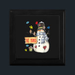 Wees Snowman Puzzle Autism Awareness Funny Fami Cadeaudoosje<br><div class="desc">Wees Snowman Puzzle Autisme Bewustheid Funny Family Xmas</div>