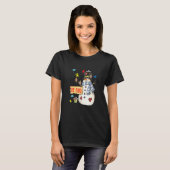 Wees Snowman Puzzle Autism Awareness Funny Fami T-shirt (Voorkant volledig)