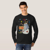 Wees Snowman Puzzle Autism Awareness Funny Fami T-shirt (Voorkant volledig)
