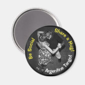 Wees sociaal, deel een knuffel! Argentijnse Tango Magneet (Voorkant / Achterkant)