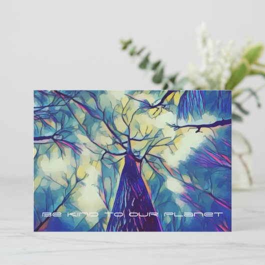 Wees SOORT naar onze planeet - Bomen Forest Earth  (Staand voorkant)