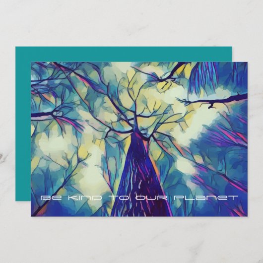 Wees SOORT naar onze planeet - Bomen Forest Earth  (Voorkant / Achterkant)