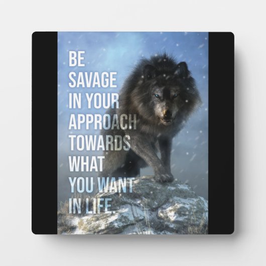 Wees sparen - Wolf - Succes Motivatie Fotoplaat (Voorkant)