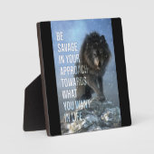 Wees sparen - Wolf - Succes Motivatie Fotoplaat (Voorkant)