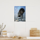 Wees sparen - Wolf - Succes Motivatie Poster (Keuken)