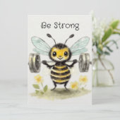 Wees sterk, aanpasbaar bedankkaart (Staand voorkant)