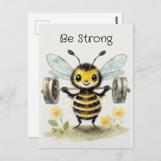 Wees sterk, aanpasbaar briefkaart (Voorkant / Achterkant)