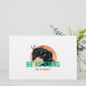 Wees sterk als een wolf briefpapier (Staand voorkant)