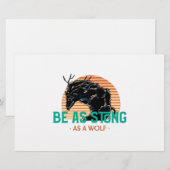 Wees sterk als een wolf briefpapier (Voorkant / Achterkant)
