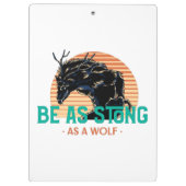 Wees sterk als een wolf klembord (Achterkant)